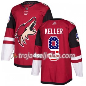 Arizona Coyotes tröja Clayton Keller 9 Röd USA Flag Fashion 2017-2018 Adidas Authentic - NHL Tröjor Herr